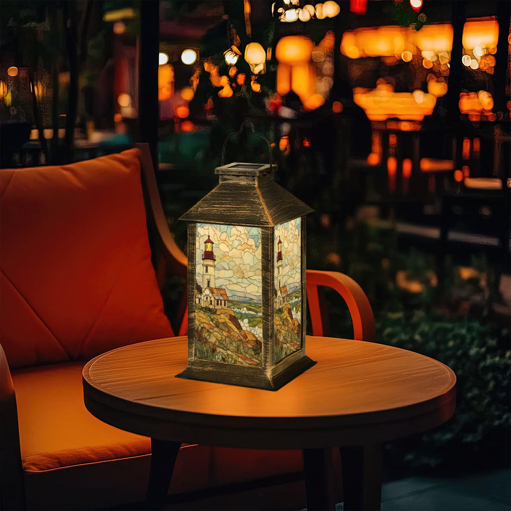Solar Powered Outdoor Waterproof Hanging Lantern 1 Pack V68217