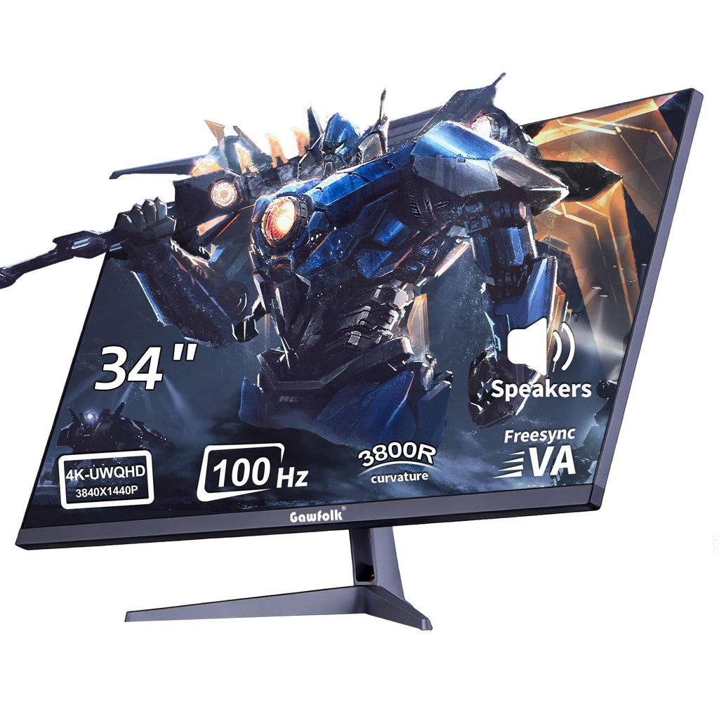 34 Inch Curved 100Hz WQHD Monitor with Speakers O754032