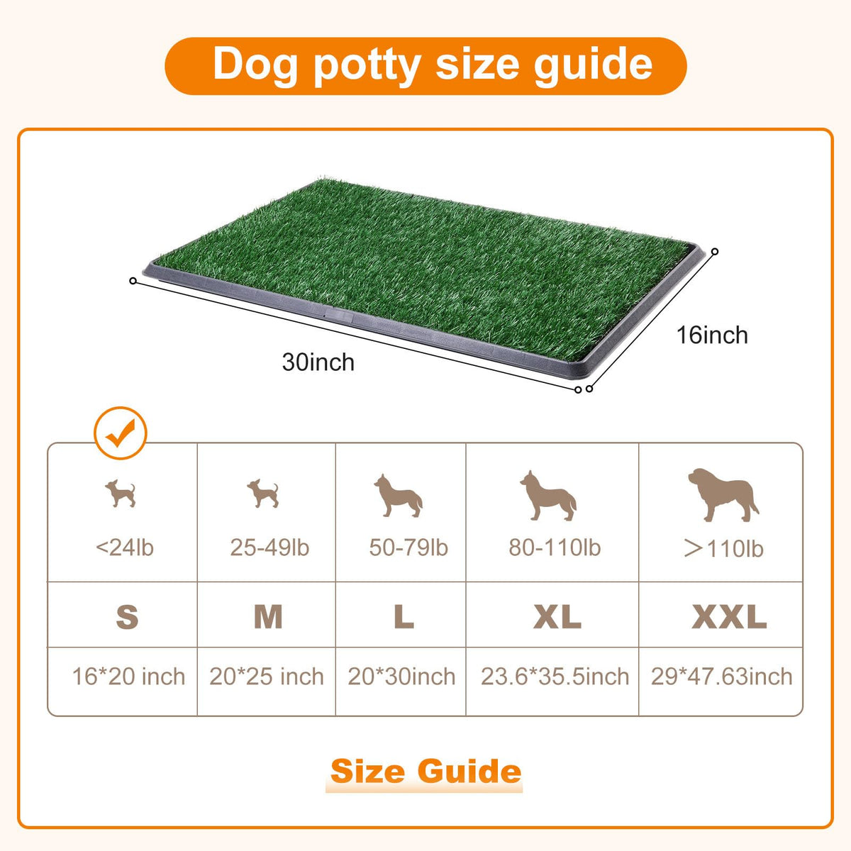 Dog Grass Pad with Tray 16x20in Z70811