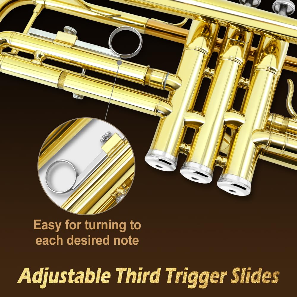Standard Trumpet Set with Hard Case, 7C Mouthpiece, Cleaning Kit C7201
