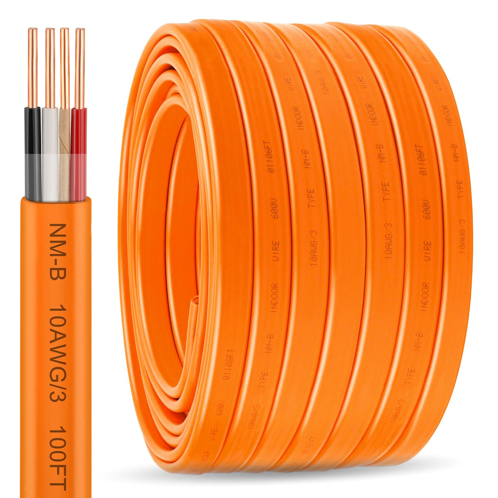 Solid Indoor Electrical Wire 100 FT Orange I709244