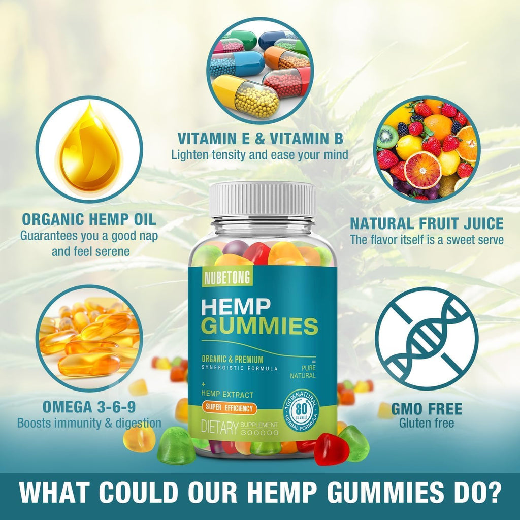2 Packs Hemp Gummies Supplement G2442