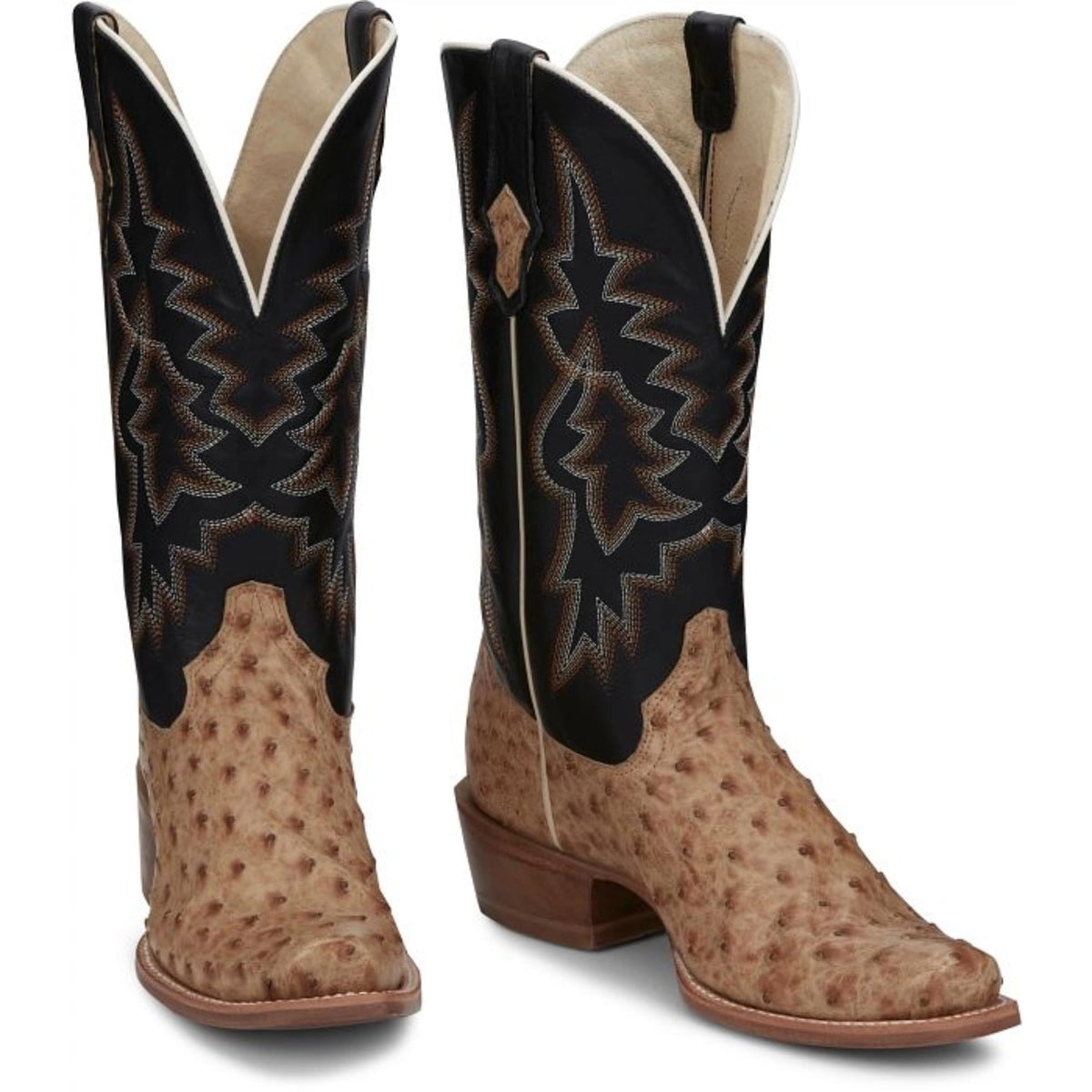 Full Quill Ostrich Leather Western Boots Y1579