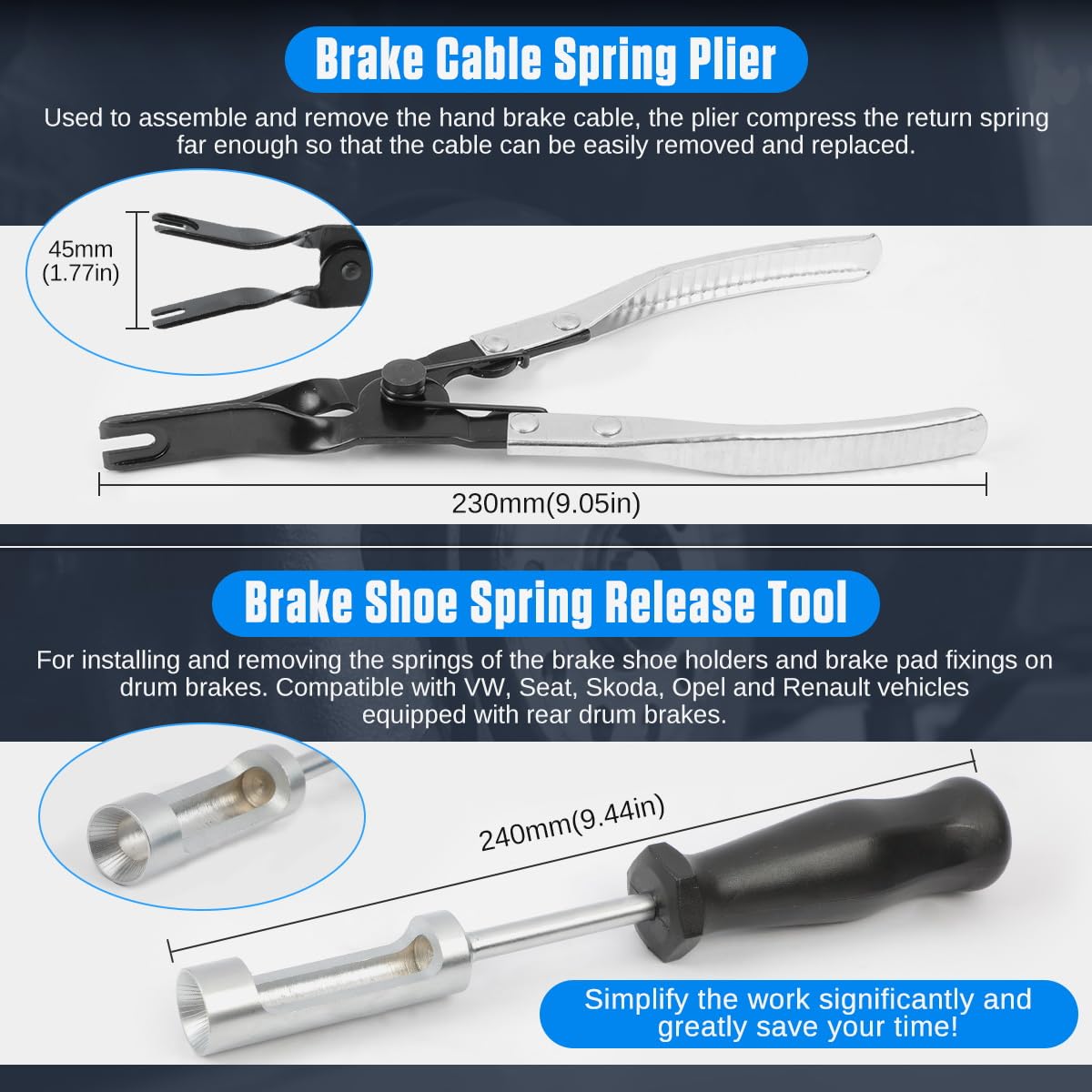 15 Pc Drum & Disc Brake Tool Kit A416