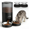 6L Automatic Cat Feeder with 2 Stainless Bowls Black E752