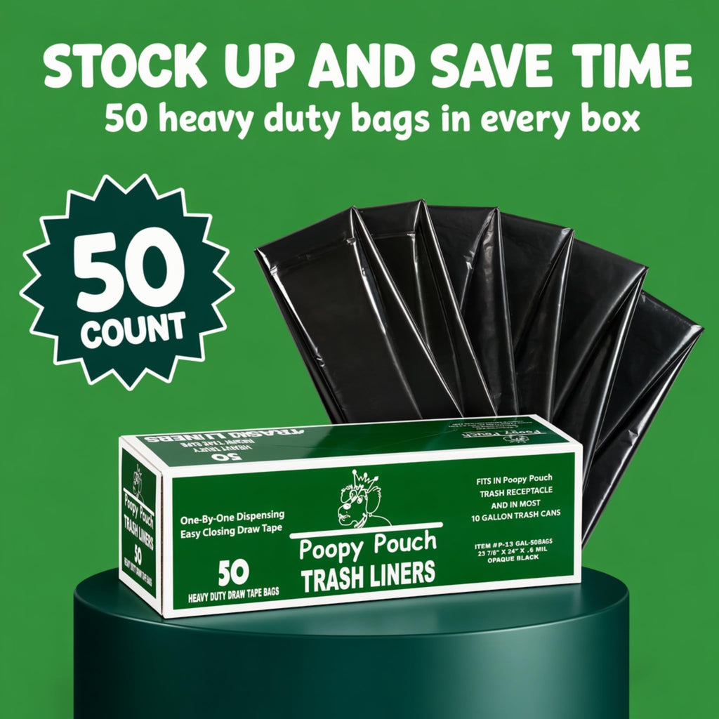 Black Dog Waste Can Liners 50pcs 27.5"x29" E835