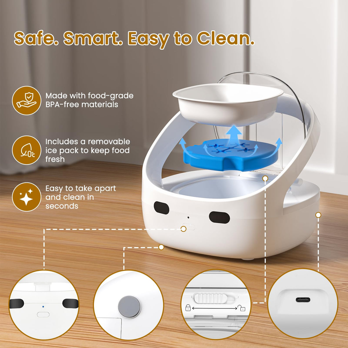 Wet & Dry Food Cat Feeder O471251