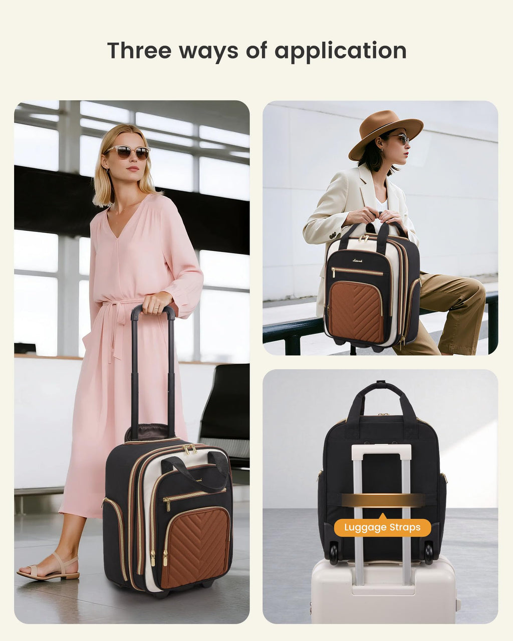 Underseat Carry On Luggage with Wheels I8496