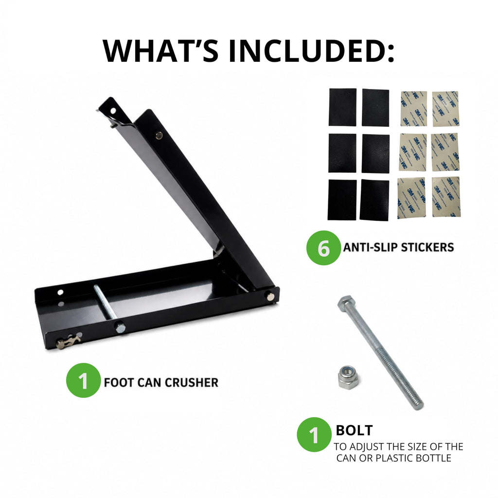 Heavy Duty Aluminum Foldable Can Crusher with Non-Slip Base W1662