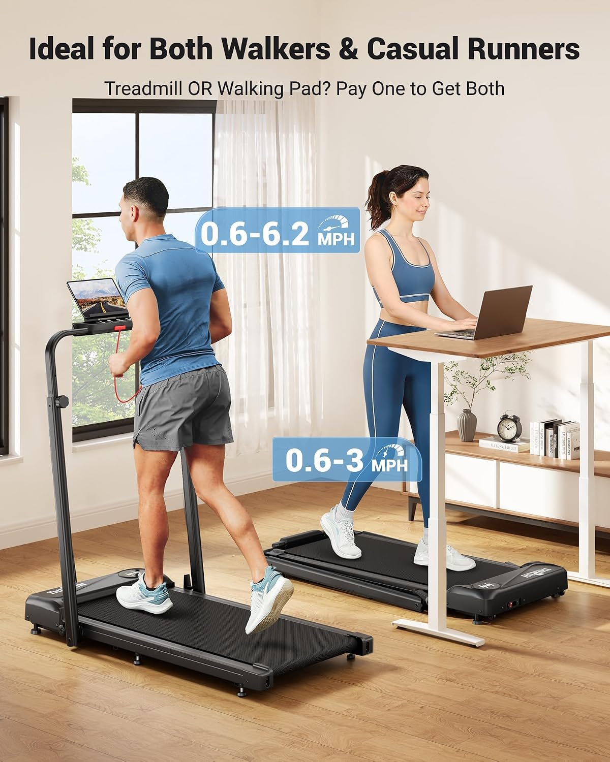 2 in 1 Under Desk Portable Treadmill C45629