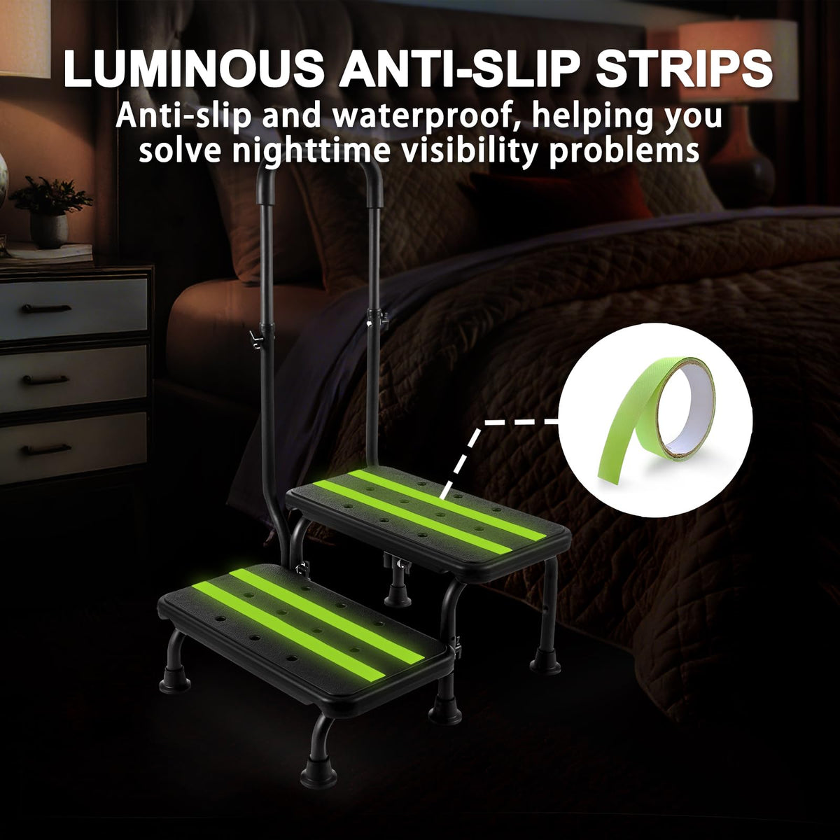 2 Step Stool with Handle and Non-Slip Platform G261676