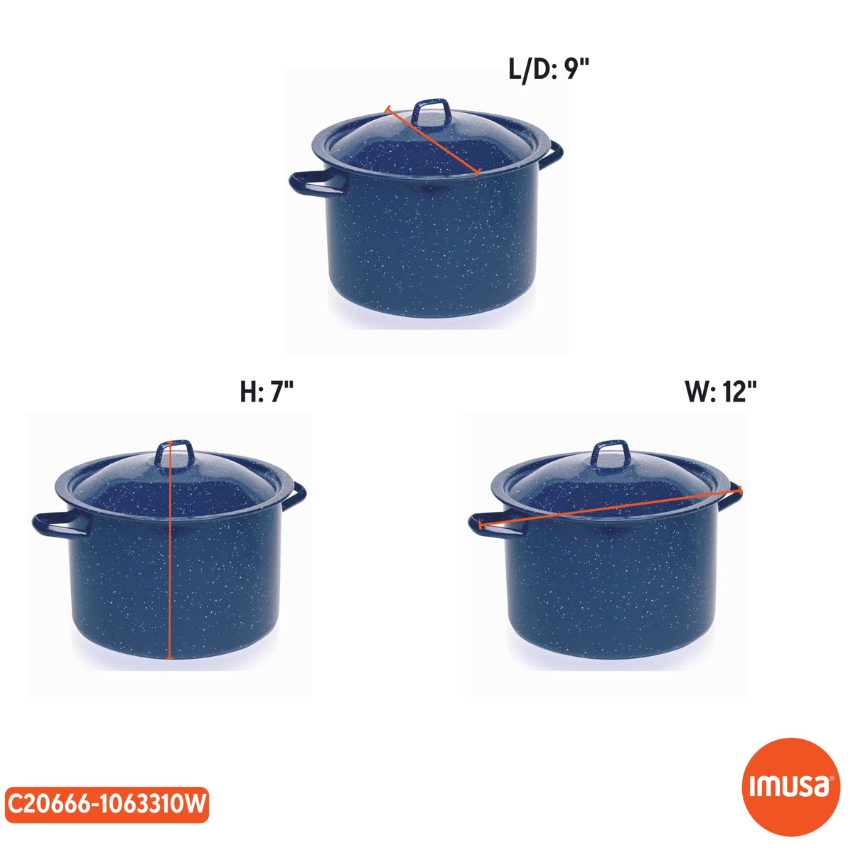 6 Qt Enamel Stock Pot N2568