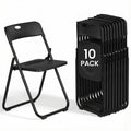 Black Plastic Folding Chairs 10 Pack L2402