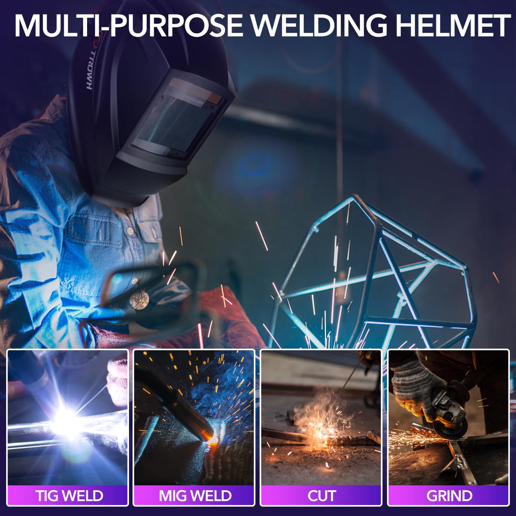 Auto Darkening Solar Powered Welding Helmet R13322