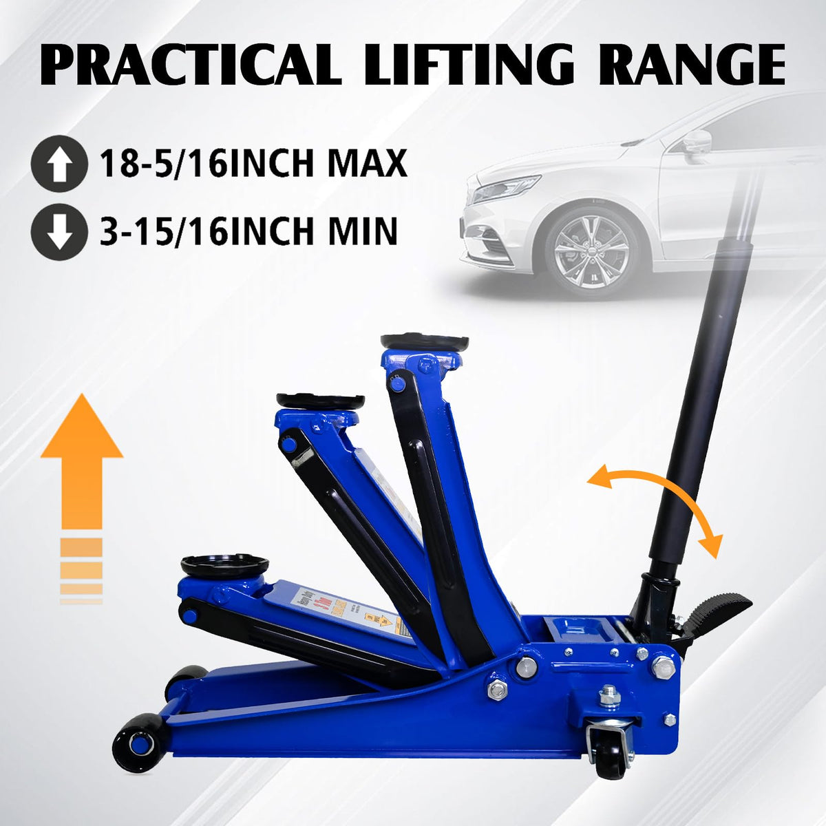 3 Ton Hydraulic Floor Jack with Foot Pedal N305298