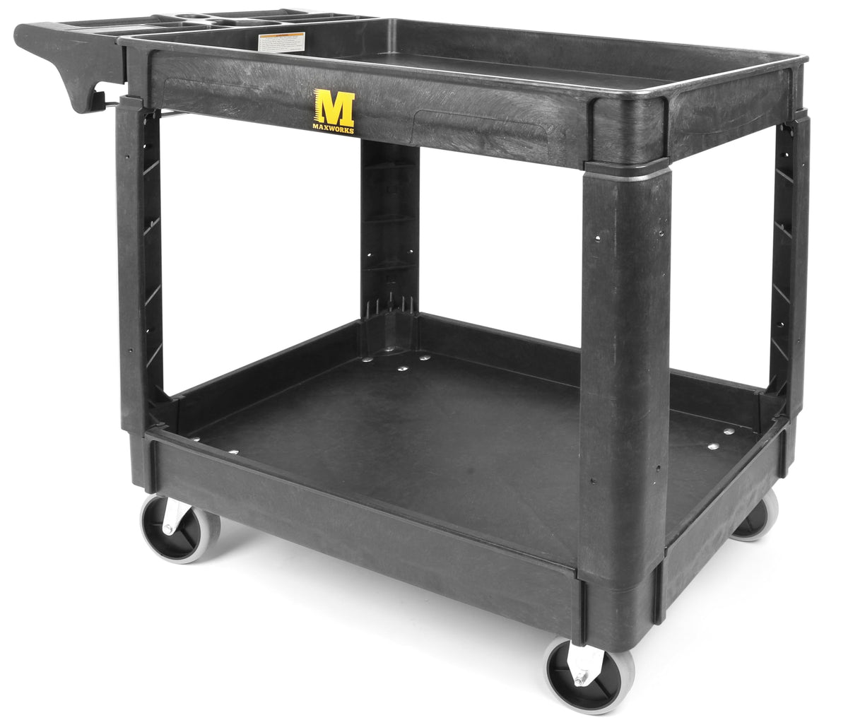 Heavy Duty 2-Shelf Polypropylene Utility Cart 500 lb Capacity O8951