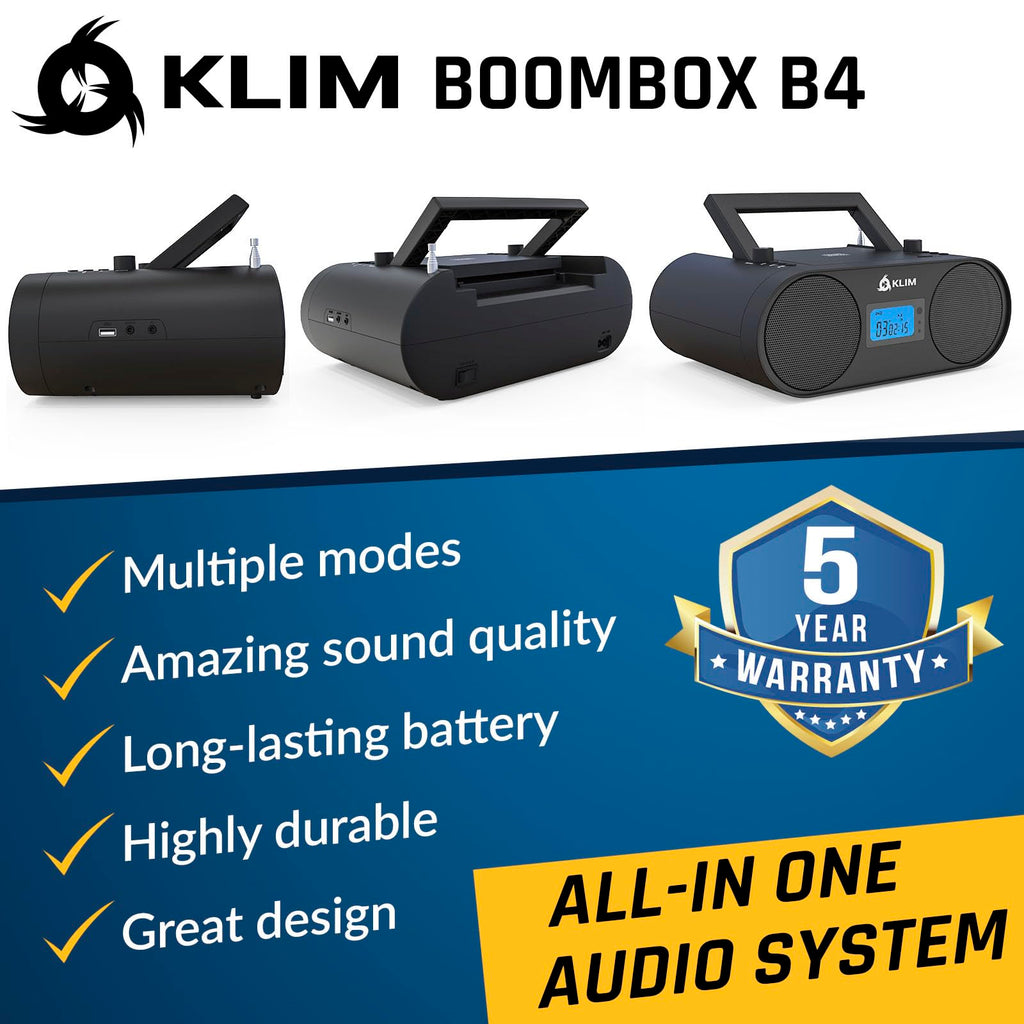 Portable CD Player Boombox with AM FM Radio and Bluetooth B61328
