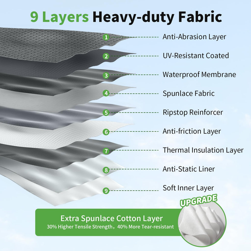 Heavy Duty 9 Layers RV Cover 14-16ft O98565