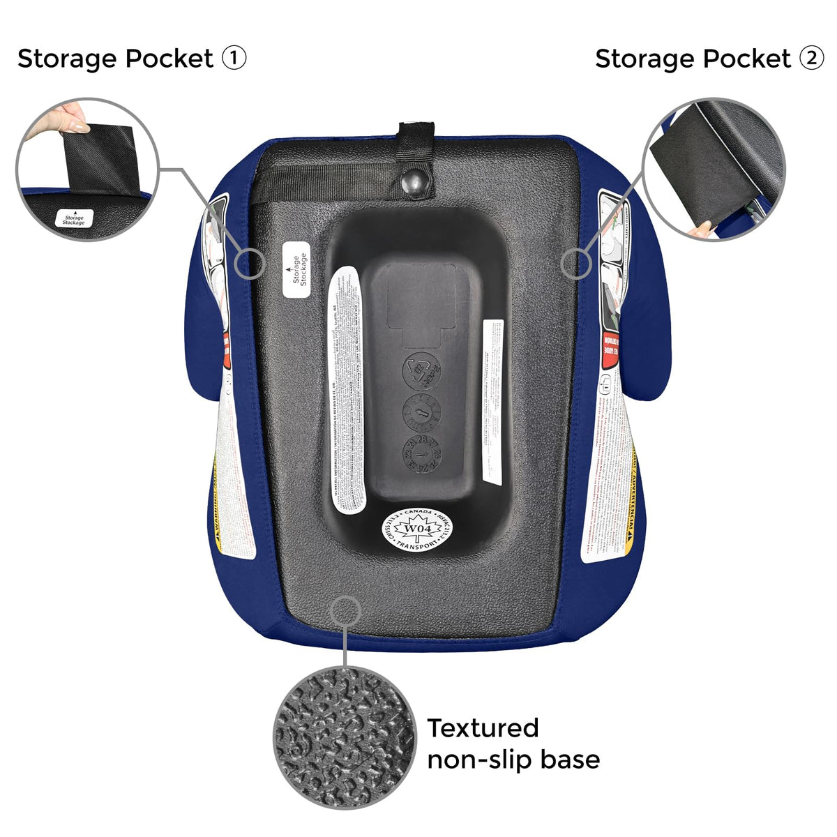 Backless Booster Car Seat, 40-100 lbs K124