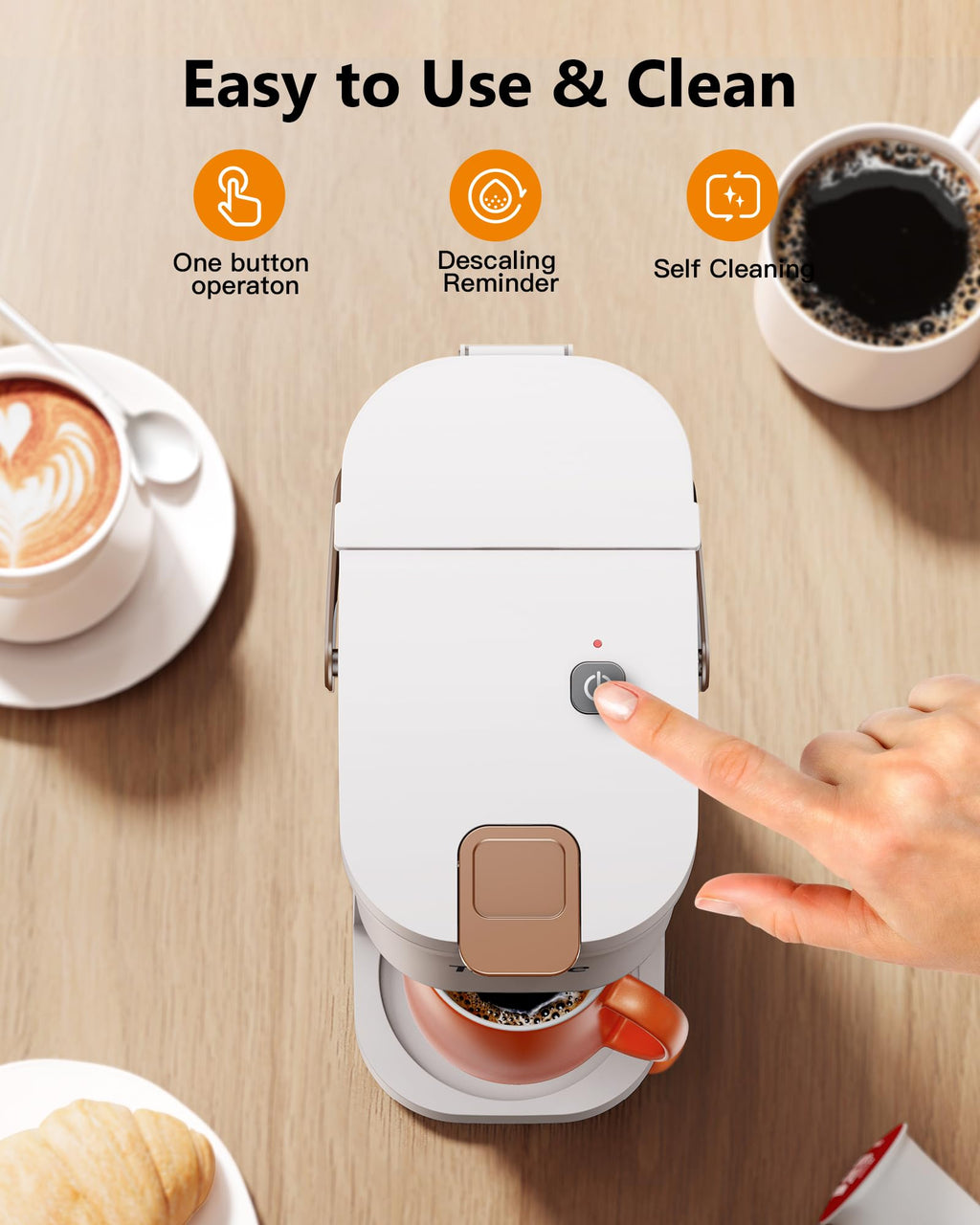 Mini Single Serve Coffee Maker with Handle K114718