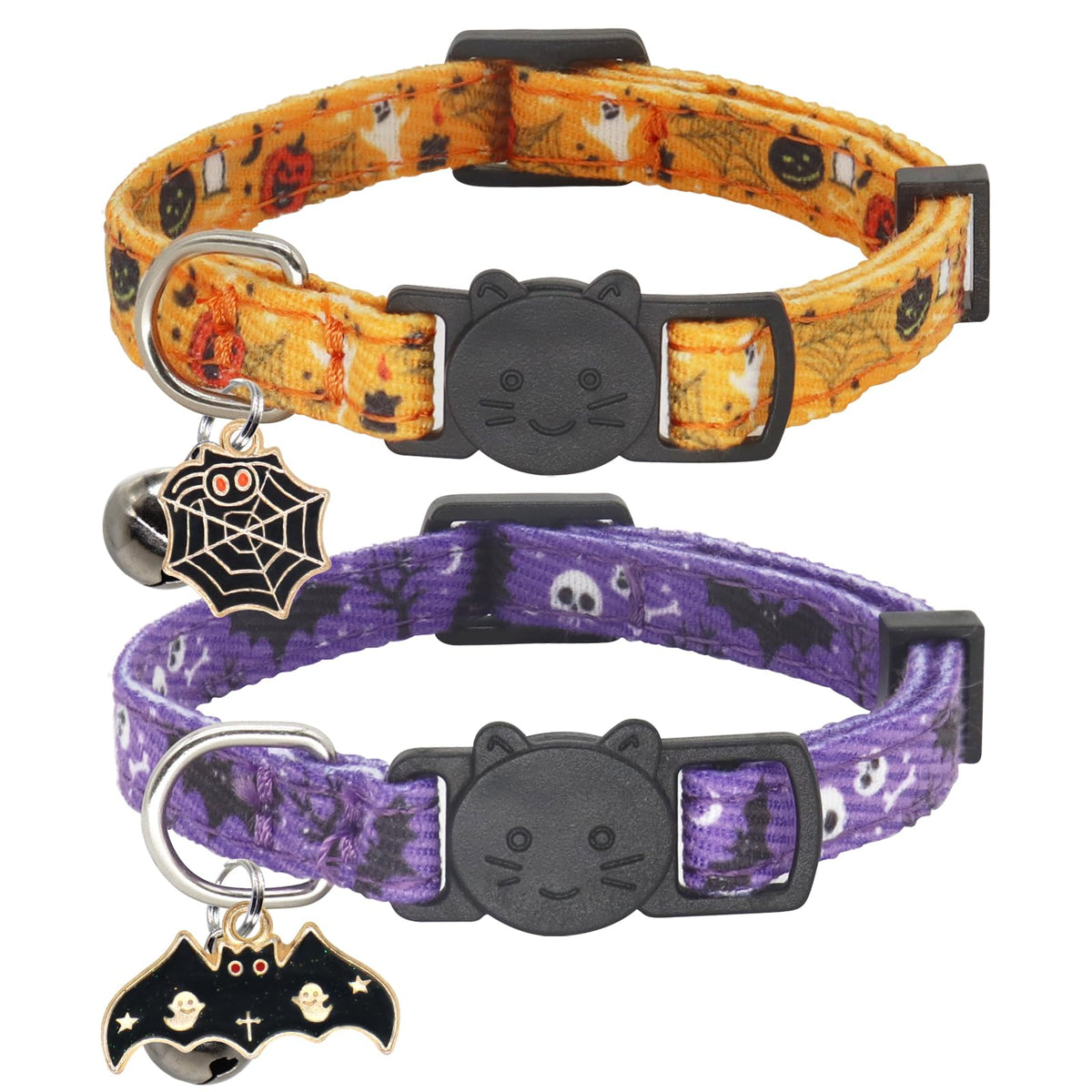 Cotton 2 Pack Cat Collar with Bells P89545