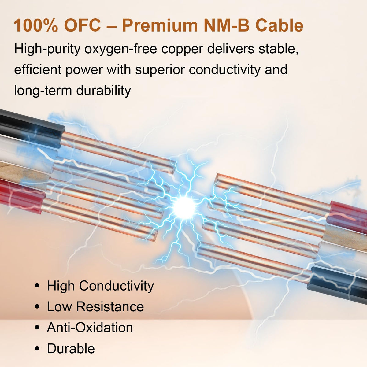 Solid Indoor Electrical Wire 100 FT Orange I709244