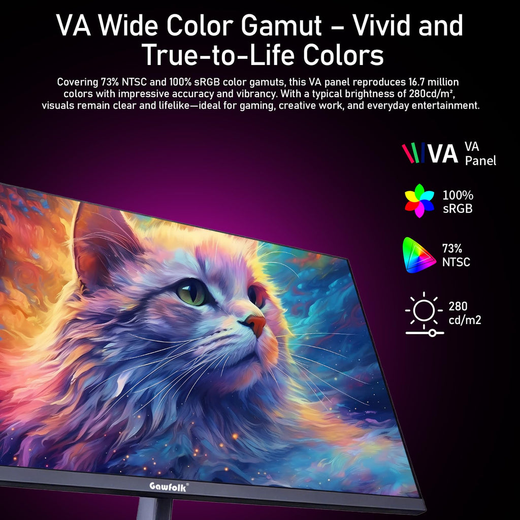 34 Inch Curved 100Hz WQHD Monitor with Speakers O754032