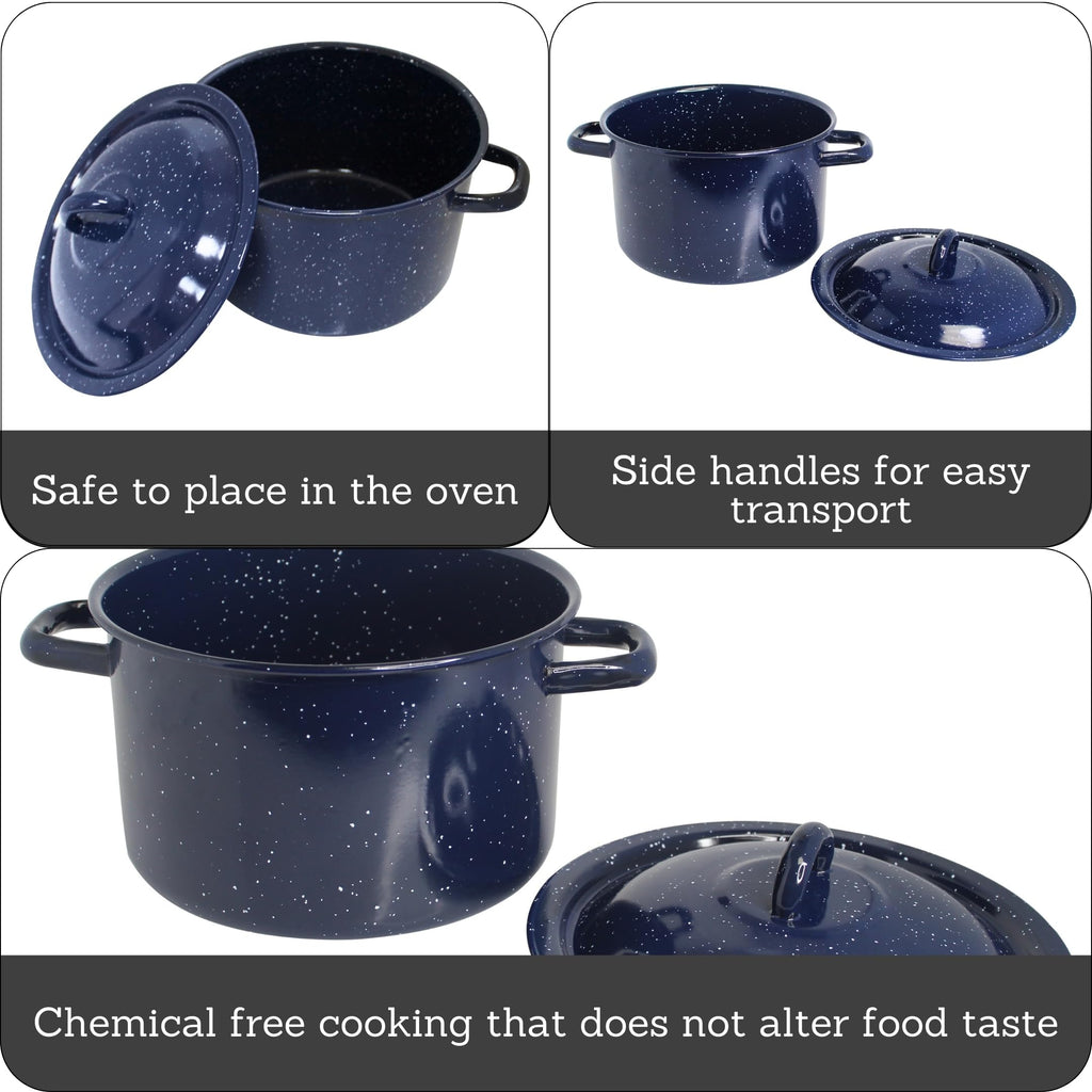 6 Qt Enamel Stock Pot N2568