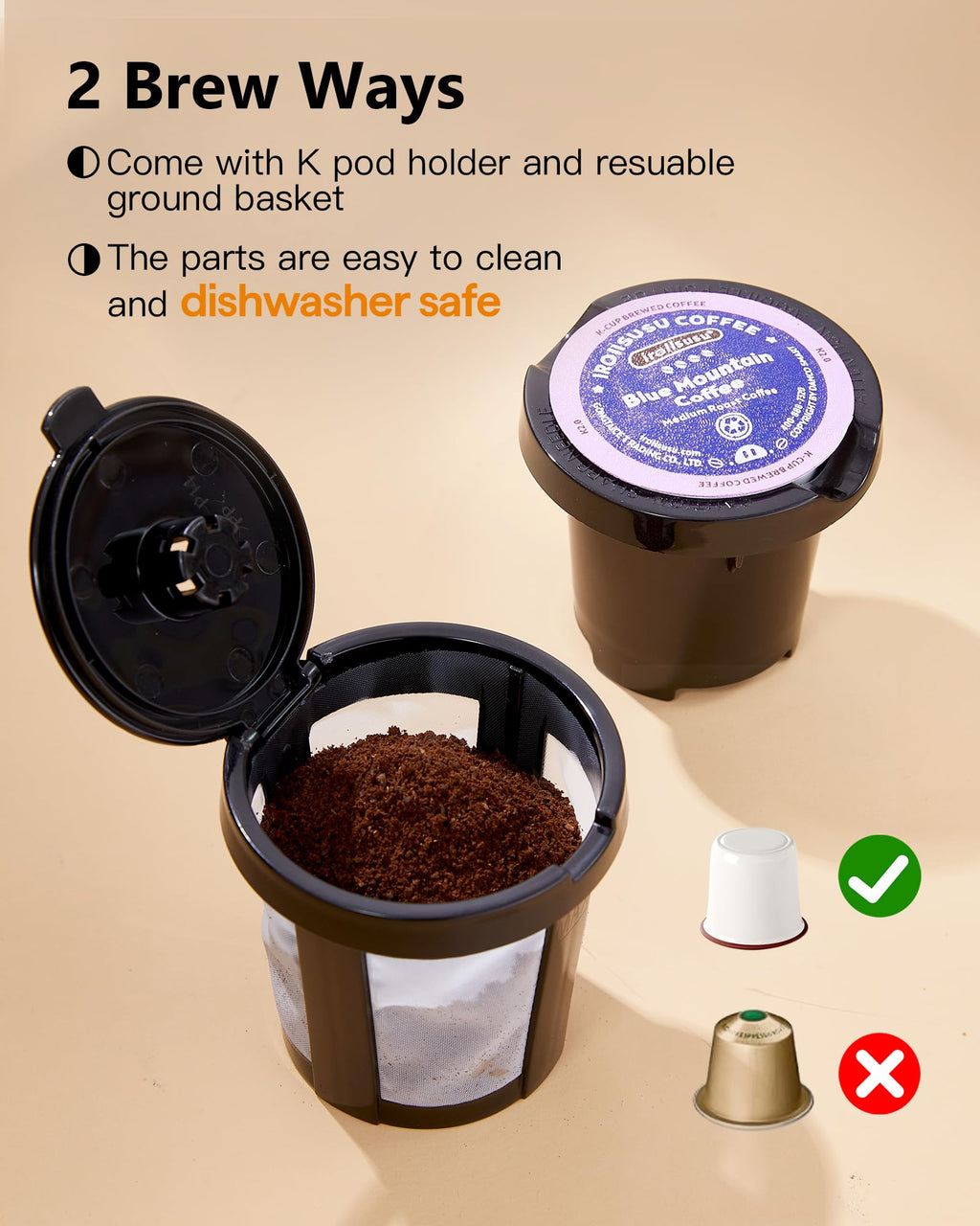 Mini Single Serve Coffee Maker with Handle K114718
