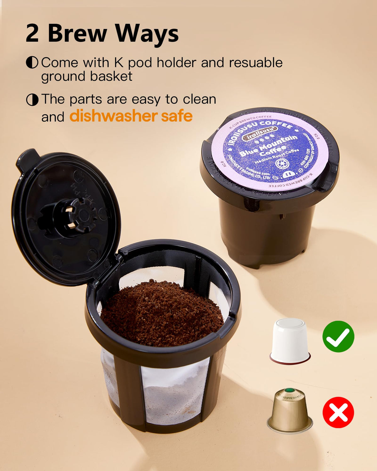 Mini Single Serve Coffee Maker with Handle K114718