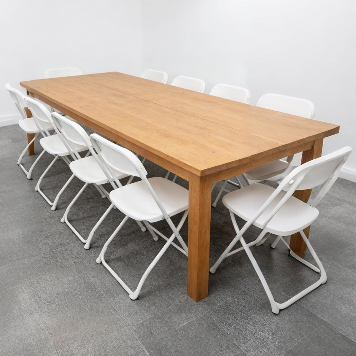 White 10 Pack Plastic Folding Chairs with Steel Frame R41511