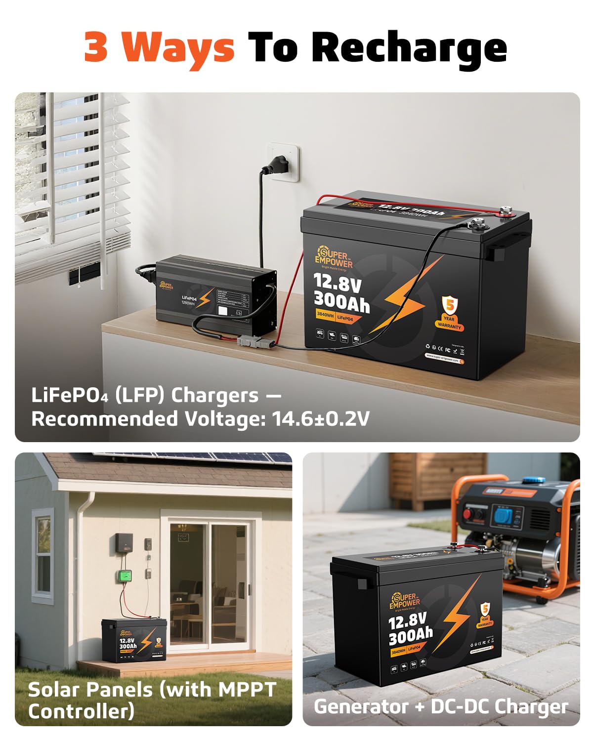 12V 300Ah LiFePO4 Lithium Battery S124