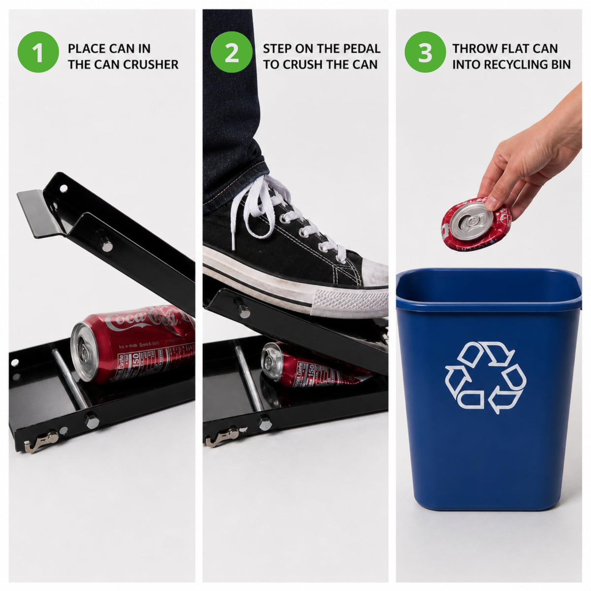 Heavy Duty Aluminum Foldable Can Crusher with Non-Slip Base W1662