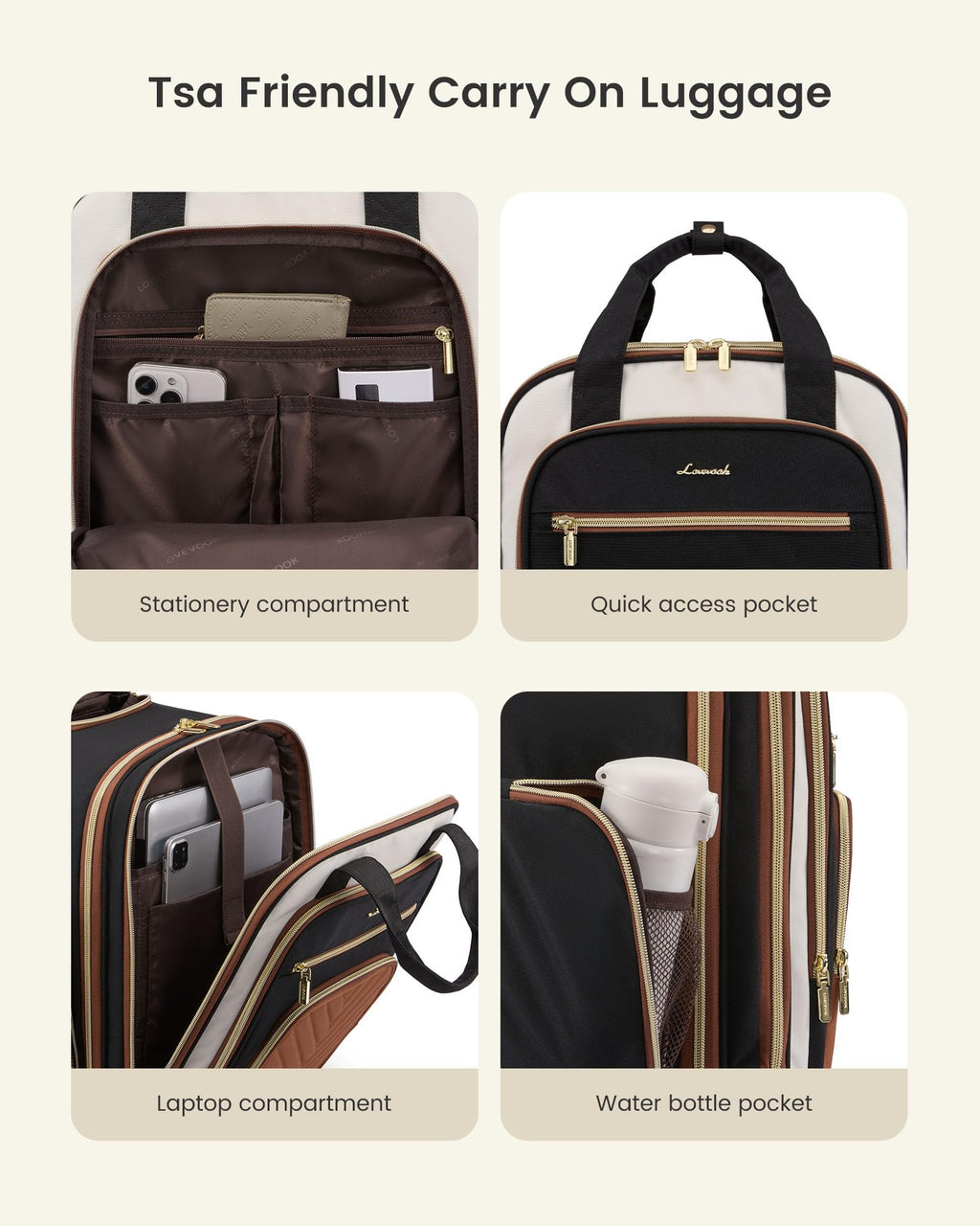 Underseat Carry On Luggage with Wheels I8496