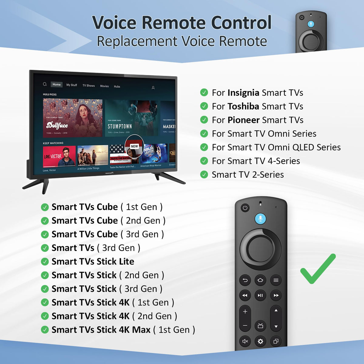 Replacement Fire Stick Remote B747