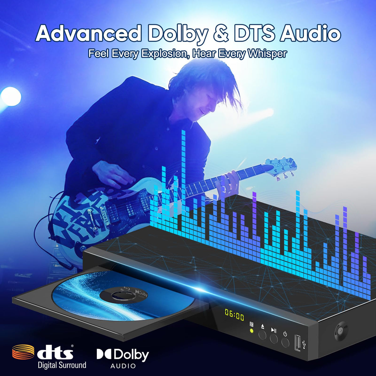 Full HD 1080p Blu-ray DVD Player with Dolby Digital D979534