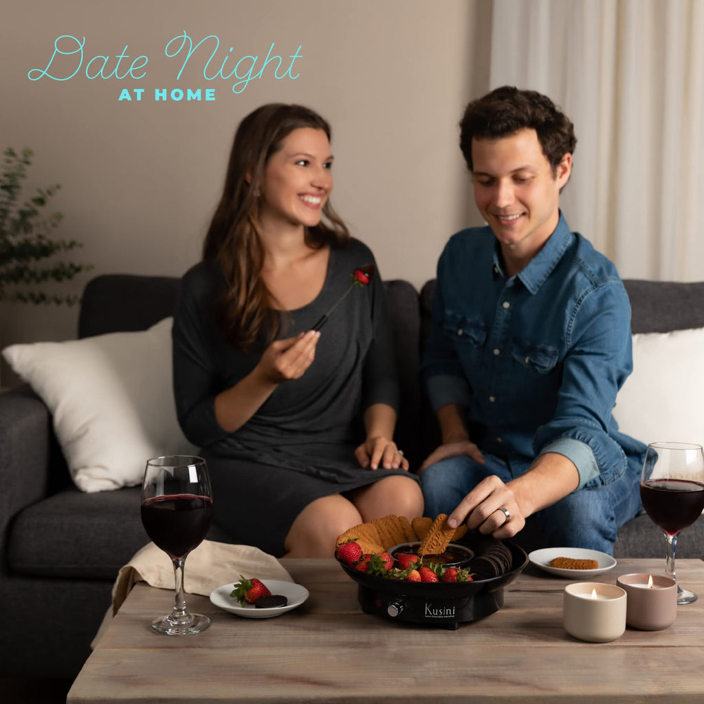 Electric Fondue Pot Set with Temperature Control Z678695