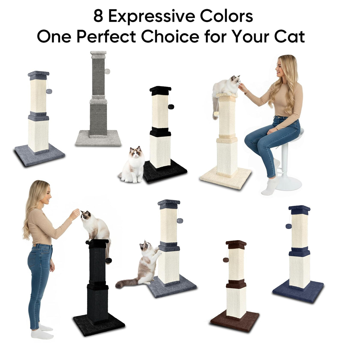 Beige 32Inch Sisal Cat Scratching Post N8815