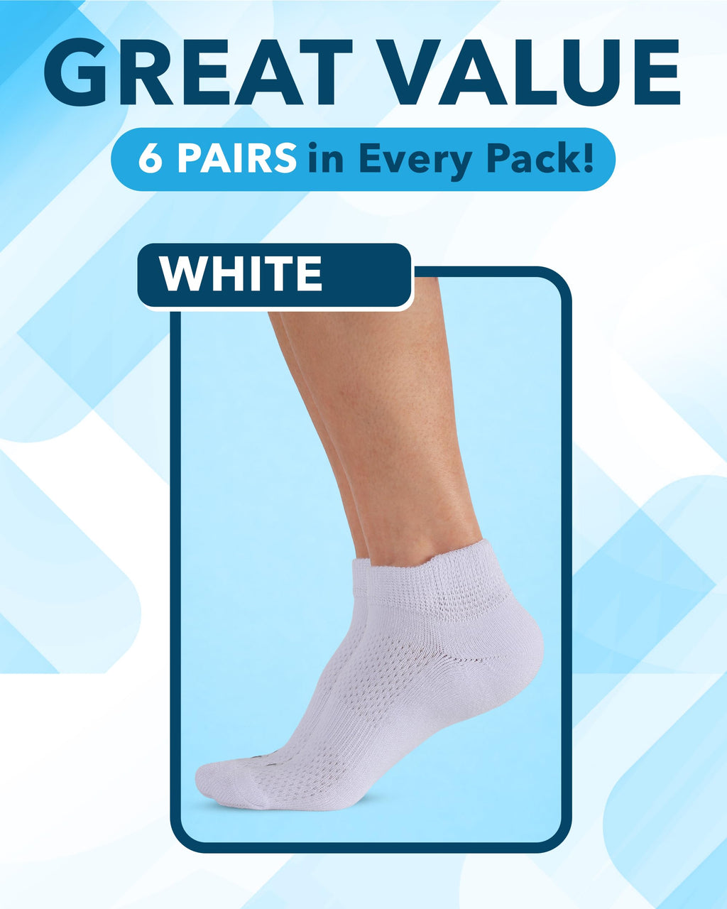 Viscose Bamboo Diabetic Socks 6 Pairs M63766