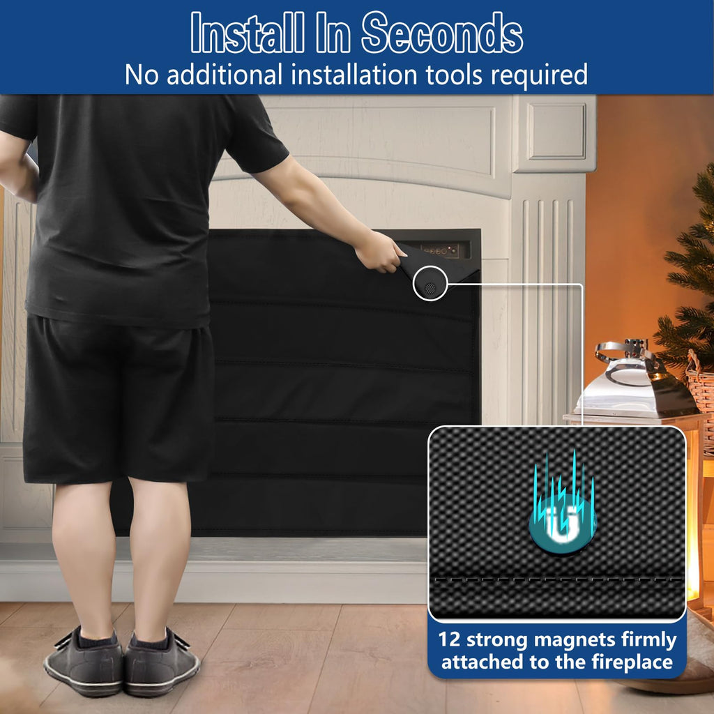 Magnetic Fireplace Blocker Blanket Q7921