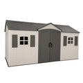 15x8 Ft Desert Sand Resin Outdoor Storage Shed Q95378