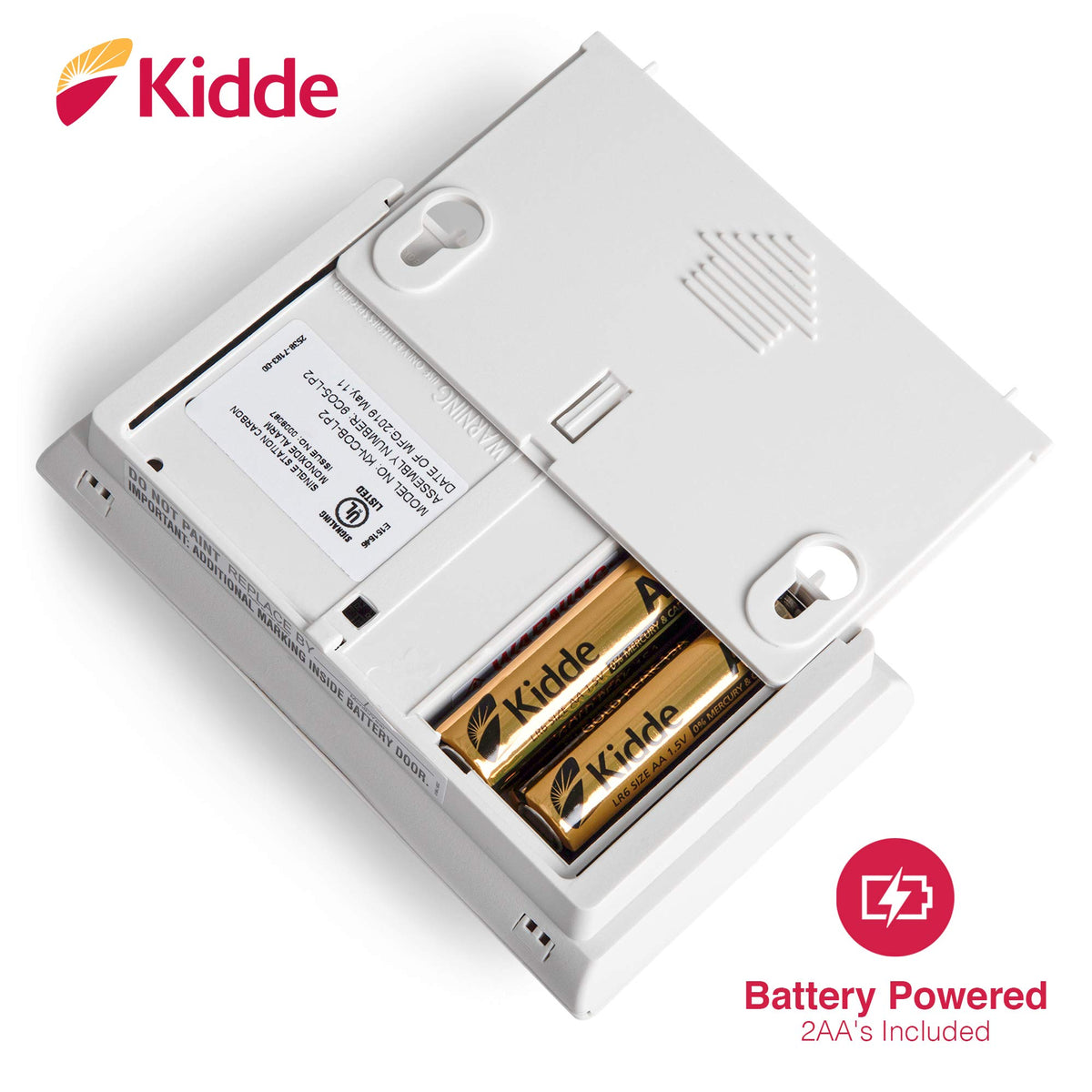 Carbon Monoxide Detector, AA Battery Powered, 85 dB Alarm M5419