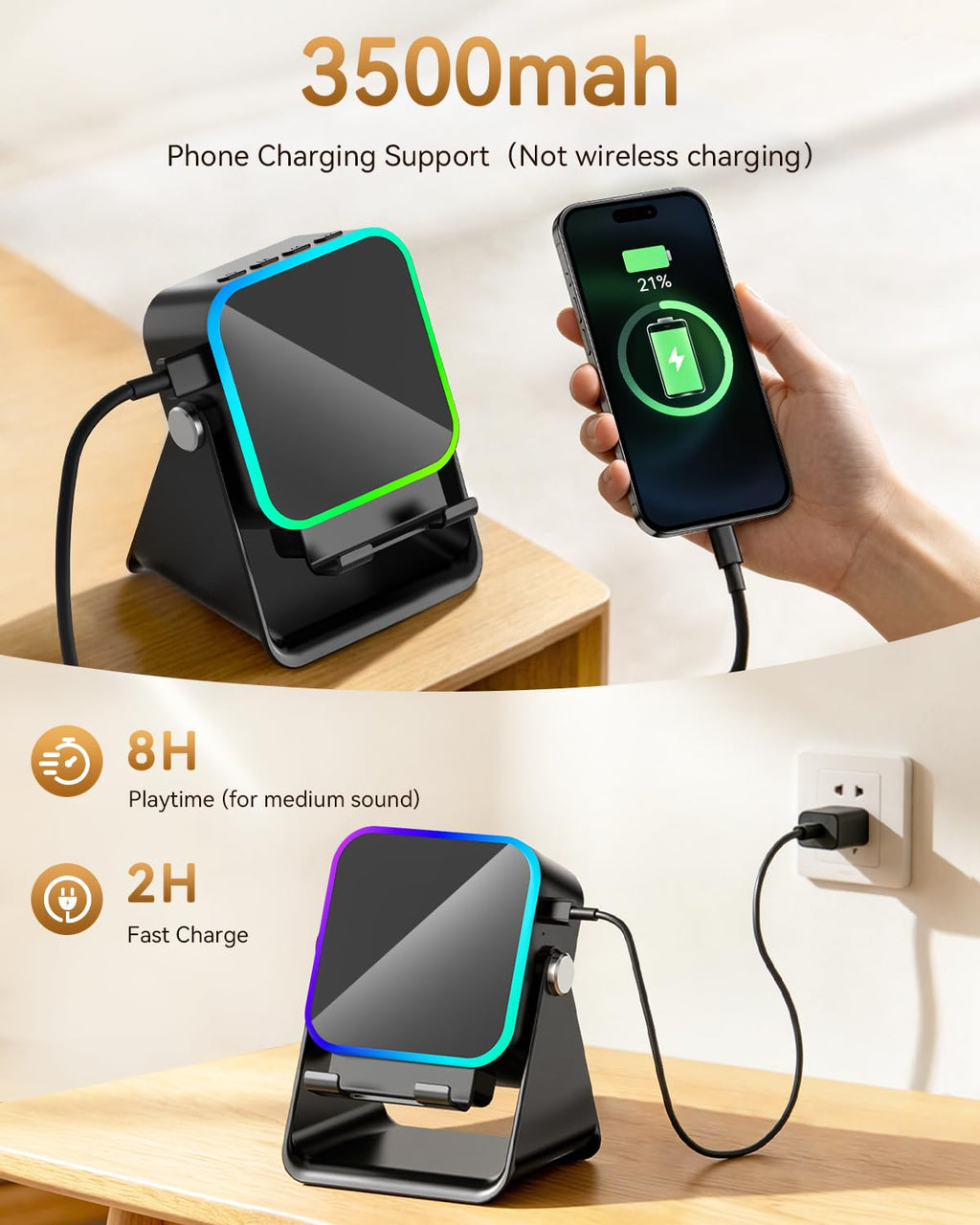 Wireless Induction Speaker with Phone Stand O876