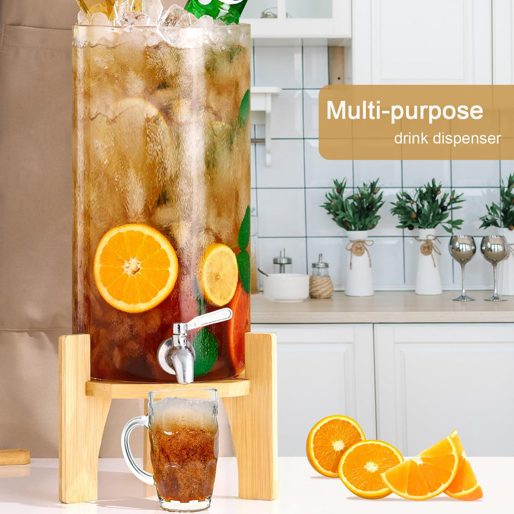3 Gallon Glass Drink Dispenser with Spigot P569