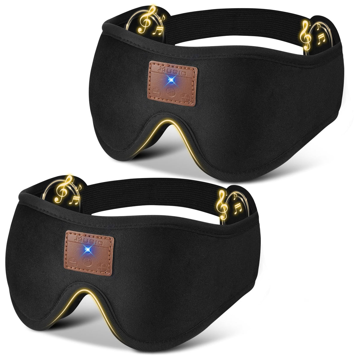 3D Bluetooth Sleep Mask with Headphones 2-Pack V470667