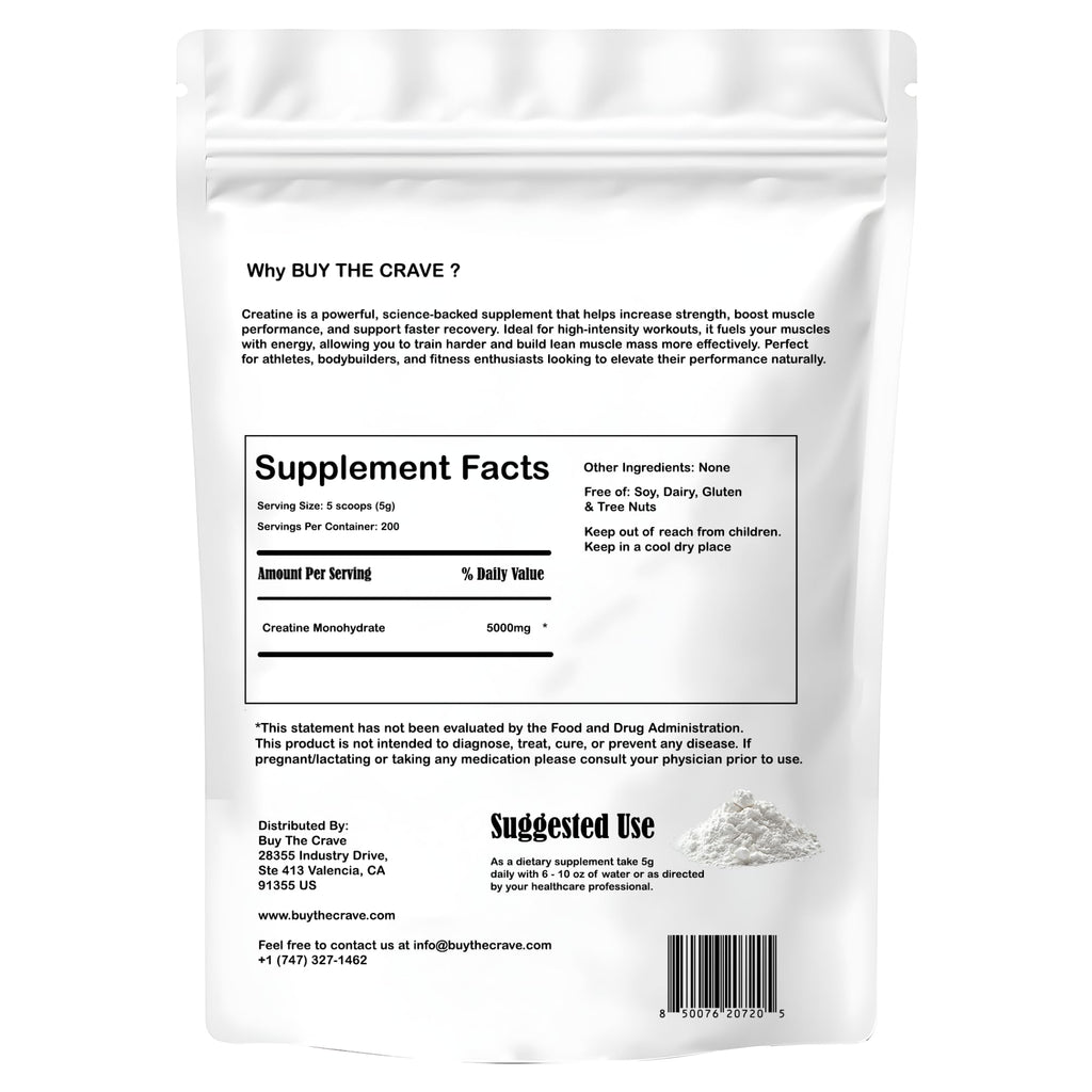 Micronized Creatine Monohydrate Powder Unflavored Gluten-Free 1000g M199558