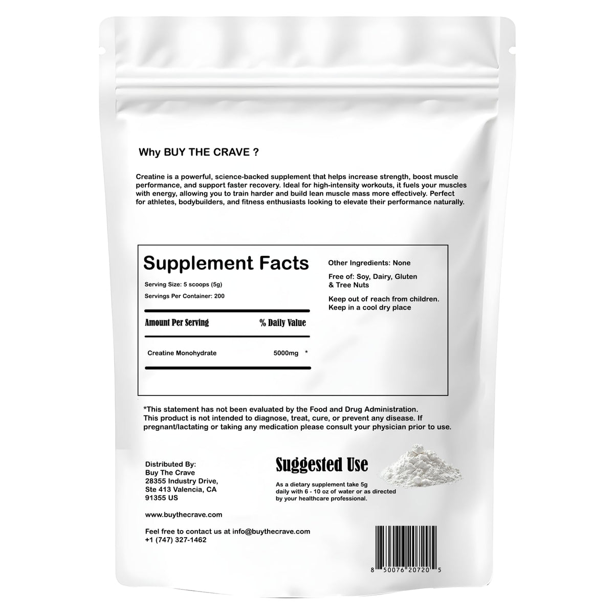 Micronized Creatine Monohydrate Powder Unflavored Gluten-Free 1000g M199558