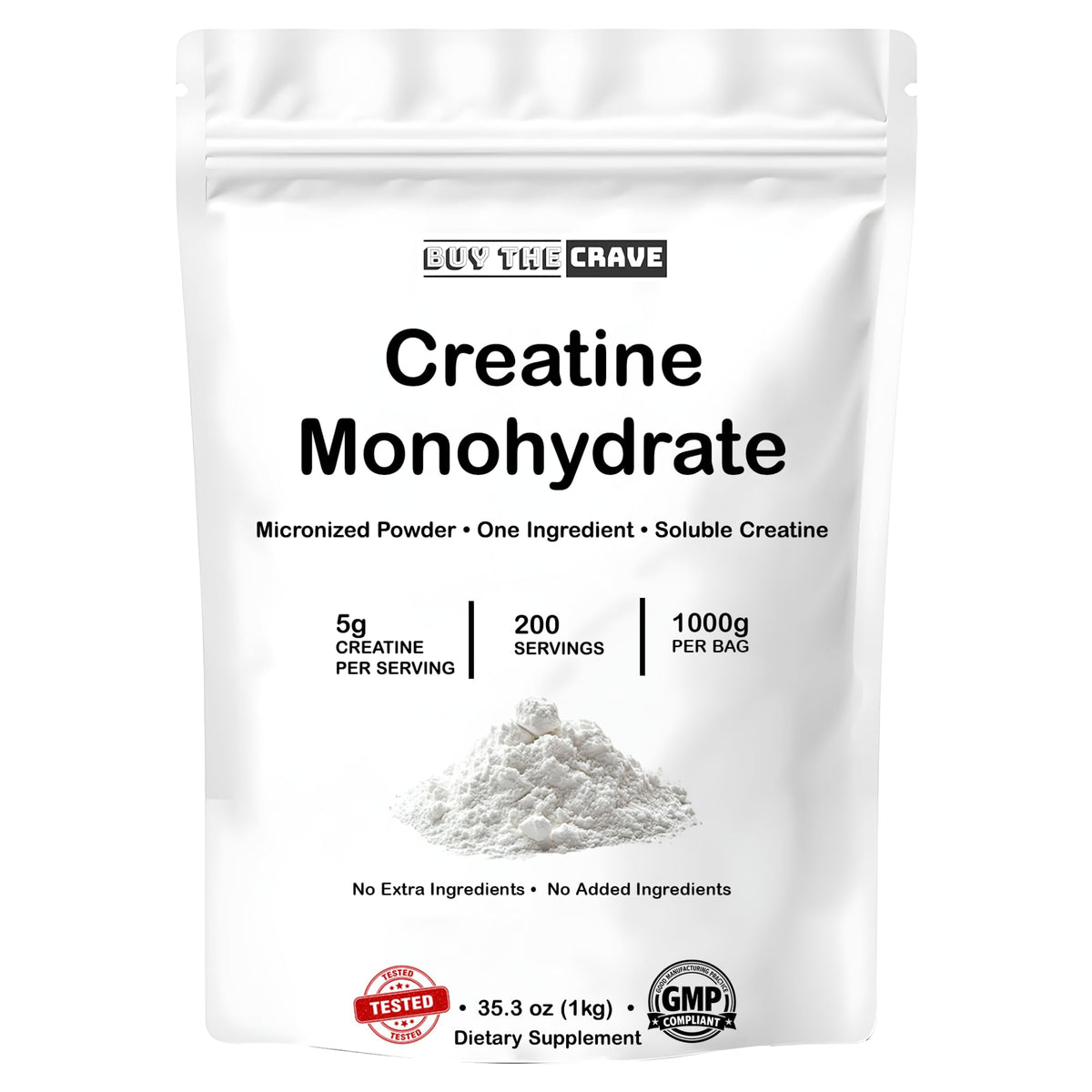 Micronized Creatine Monohydrate Powder Unflavored Gluten-Free 1000g M199558