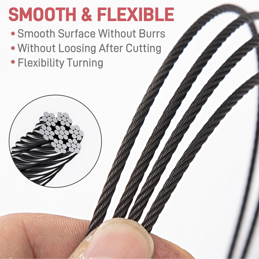 Black 1/8" Stainless Steel Cable Kit X451