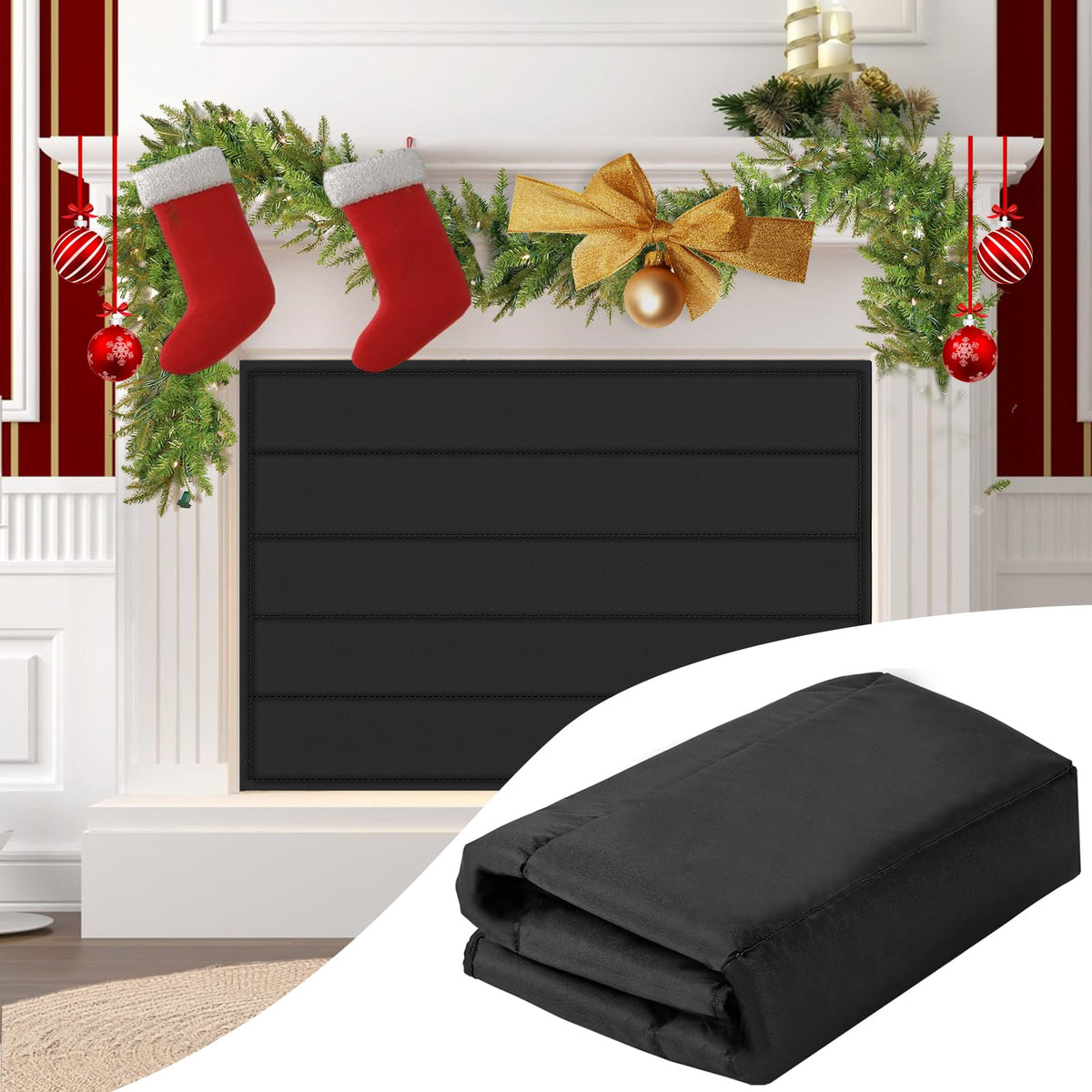 Magnetic Fireplace Blocker Blanket Q7921